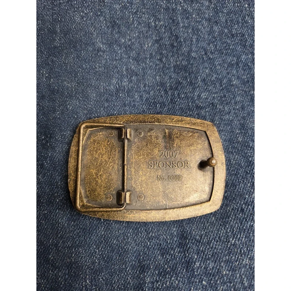American Veterans Dimpled Military Brass Belt Buckle - Patriotic USA